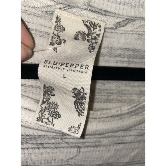 Anthropologie Blu Pepper Tassle sweater fringe boho L lagen cottage fairy - Picture 2 of 6